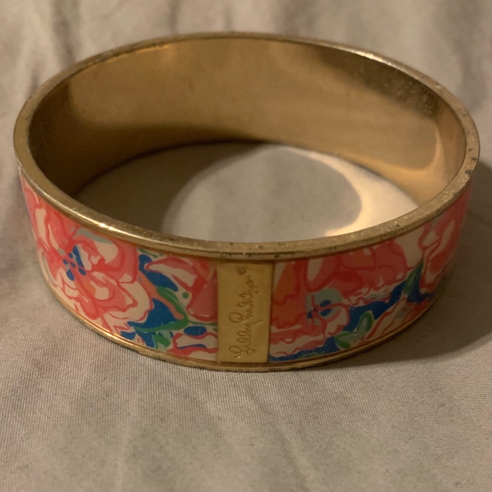 Lilly Pulitzer pink and blue bangle bracelet